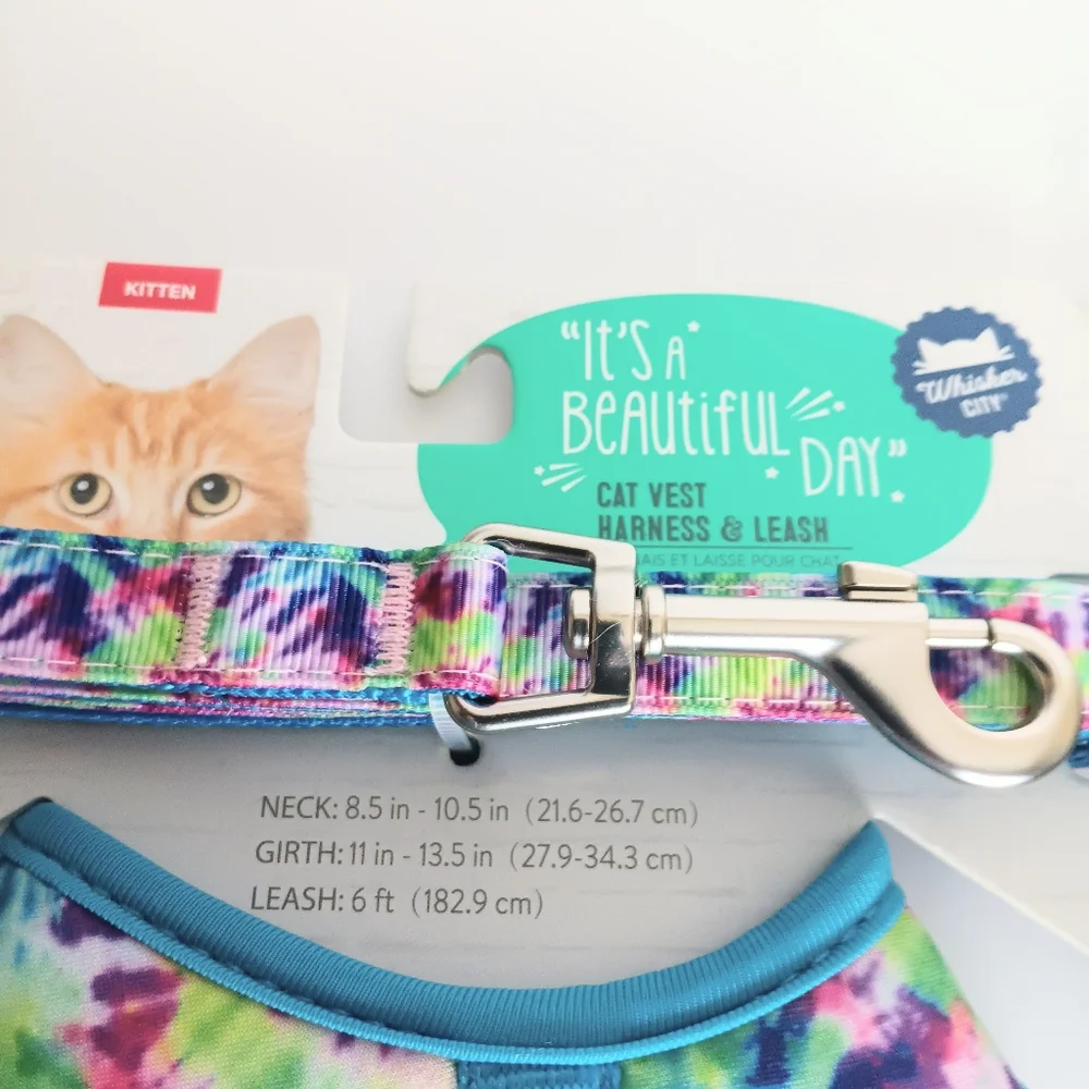 Whisker City Kitten Harness Vest & Leash Combo NWT